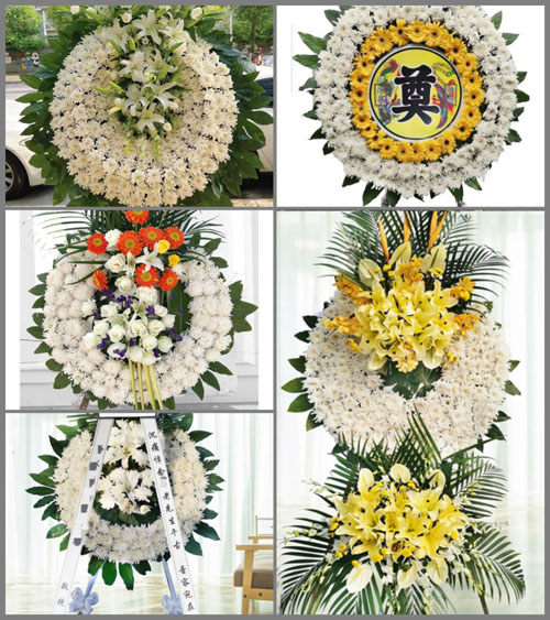 山东青岛平度市李园街道庞家沟村花圈速递